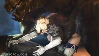 Big boobs babe appreciates hentai pleasure with a well hung creature in HD