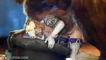 Big boobs babe appreciates hentai pleasure with a well hung creature in HD