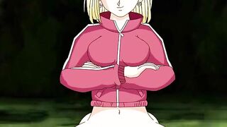 Android 18 and Krillin hentai fuck scene with a colossal creampie in POV