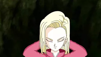 Android 18 and Krillin hentai fuck scene with a colossal creampie in POV