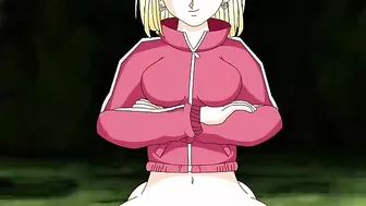 Android 18 and Krillin hentai fuck scene with a colossal creampie in POV