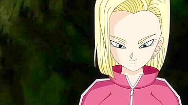 Android 18 and Krillin hentai fuck scene with a colossal creampie in POV