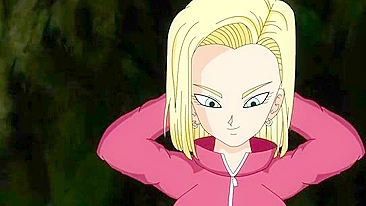 Android 18 and Krillin hentai fuck scene with a colossal creampie in POV