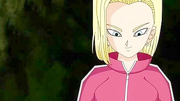 Android 18 and Krillin hentai fuck scene with a colossal creampie in POV