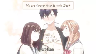 Kiss Hug 2 - Big boobs schoolgirl gets pulled by the nips in hardcore hentai