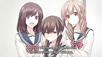 Kiss Hug 2 - Big boobs schoolgirl gets pulled by the nips in hardcore hentai