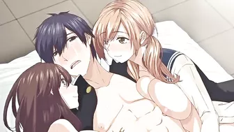 Kiss Hug 2 - Big boobs schoolgirl gets pulled by the nips in hardcore hentai