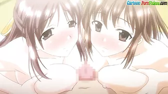 Shin Ringetsu 2 - Hentai scene showing two perfect teens that need BREEDING