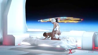 Space hentai cocksuck experience with lots of throating and orgasms in HD