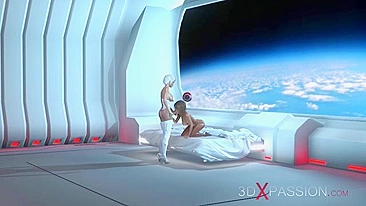 Space hentai cocksuck experience with lots of throating and orgasms in HD