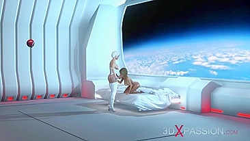 Space hentai cocksuck experience with lots of throating and orgasms in HD