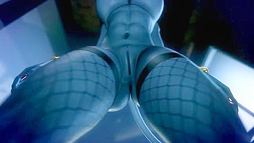 Xsara from Warcraft hentai with dick riding and really hot moaning as well