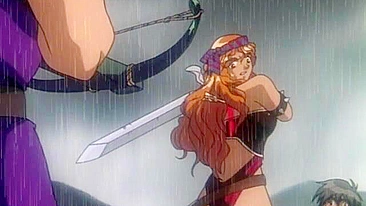 Dragon Knight - Hentai action with dramatic rain and epic fighting and sex