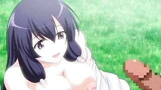 This couple gets hot and heavy on the grass in this hardcore hentai porn video