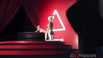 Raunchy female titillates you with her double pleasure video showing futa sex