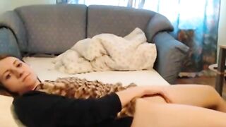 Fuck My Pussy until I Scream! A Vulgar Masturbation Session - Hacked webcam