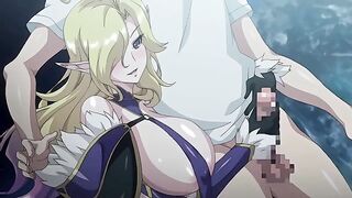 Forest of Lewd Elves 2 - Hentai scene featuring busty blondes that love titjobs