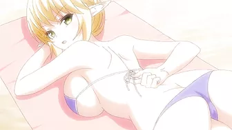 Fascinating scene featuring a sexy elf girl that wears bikini while fucking