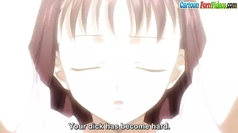 Naked tits nurse in hentai riding dick and enjoying that meaty in her opening