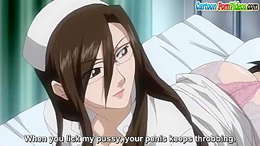 Naked tits nurse in hentai riding dick and enjoying that meaty in her opening