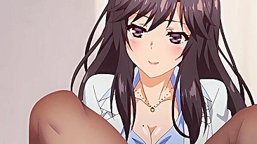 My Doctor Girlfriend - Hot brunette enjoying hentai riding and true orgasms