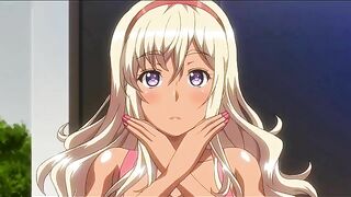 Blonde hentai schoolgirl with huge tits is handling that cock very fucking well