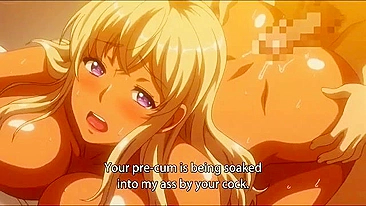 Blonde hentai schoolgirl with huge tits is handling that cock very fucking well
