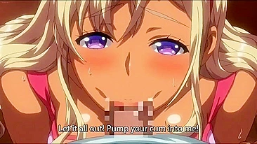 Blonde hentai schoolgirl with huge tits is handling that cock very fucking well