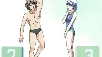 Swimmer girl is going to stroke that dick to keep theguy as happy as possible