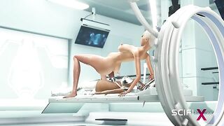 Futanari hentai pleasure with a lady that really needed that robot cock inside