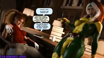 Rogue and Jean Grey doign kinky things in a hardcore X-Men hentai fucking movie
