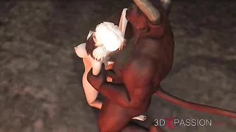 Minotaur cock is going to almost ruin her forever but she sort of loves it