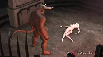 Minotaur cock is going to almost ruin her forever but she sort of loves it