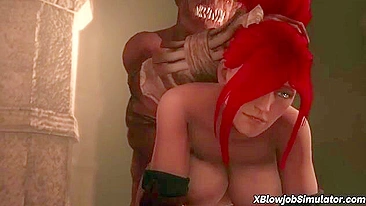 Ork cock is what keeps Triss happy Hardcore Witcher hentai looks really sexy