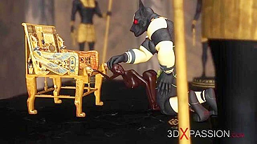 Anubis hentai fucking with demon dick being used for real pleasure in HD