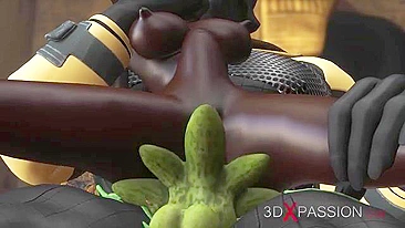 Anubis hentai fucking with demon dick being used for real pleasure in HD