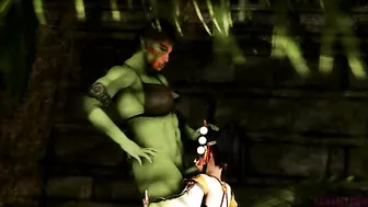 Nyotengu hentai action with a tiny girl getting fucked like a true tramp too