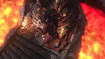 Devil cock is the first thing you see in this hardcore porn vid with hentai XXX