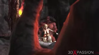 Devil cock is the first thing you see in this hardcore porn vid with hentai XXX