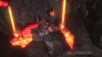 Devil cock is the first thing you see in this hardcore porn vid with hentai XXX