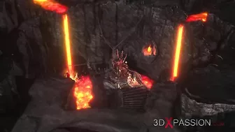 Devil cock is the first thing you see in this hardcore porn vid with hentai XXX