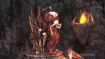 Devil cock is the first thing you see in this hardcore porn vid with hentai XXX