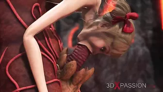 Devil cock is the first thing you see in this hardcore porn vid with hentai XXX