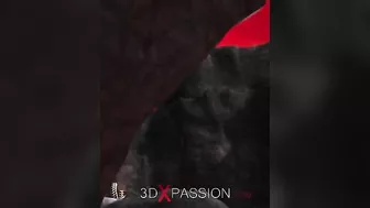 Devil cock is the first thing you see in this hardcore porn vid with hentai XXX