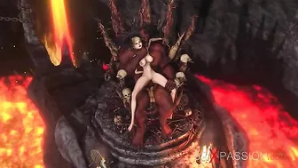 Devil cock is the first thing you see in this hardcore porn vid with hentai XXX