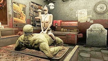 Fallout hentai love featuring a tiny girl that gets her pussy obliterated