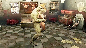 Fallout hentai love featuring a tiny girl that gets her pussy obliterated