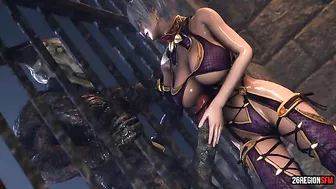 Demon dick is going to make her pussy suffer and it will look brilliant too