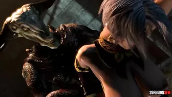 Demon dick is going to make her pussy suffer and it will look brilliant too