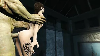 FUcking large mutant cocks is hard and this tiny girl is going to cum hard